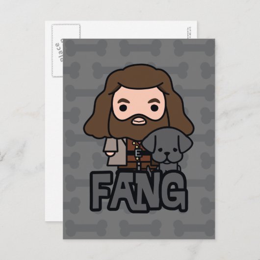 Cartoon Hagrid en Fang Character Art Briefkaart (Voorkant / Achterkant)