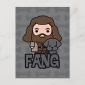 Cartoon Hagrid en Fang Character Art Briefkaart (Voorkant)