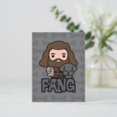 Cartoon Hagrid en Fang Character Art Briefkaart (Staand voorkant)