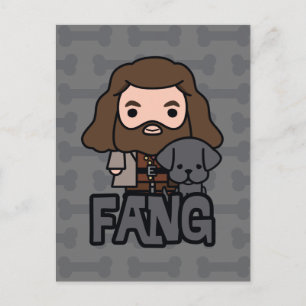 Cartoon Hagrid en Fang Character Art Briefkaart