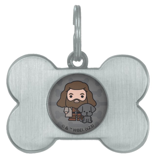 Cartoon Hagrid en Fang Character Art Huisdieren Naamplaatje (voorkant)