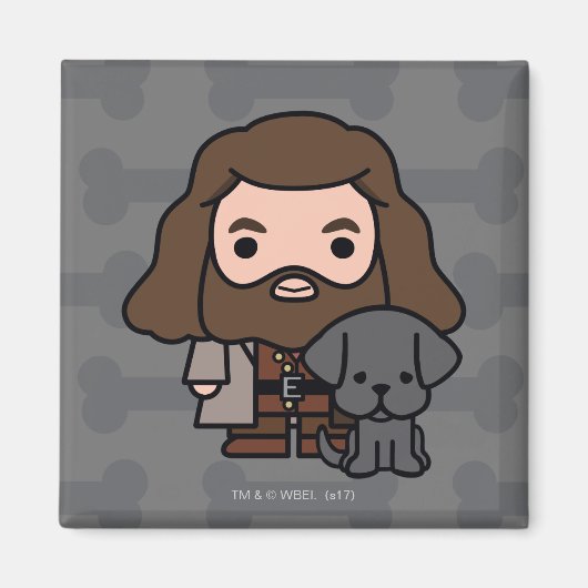 Cartoon Hagrid en Fang Character Art Magneet (Voorkant)