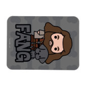 Cartoon Hagrid en Fang Character Art Magneet (Horizontaal)