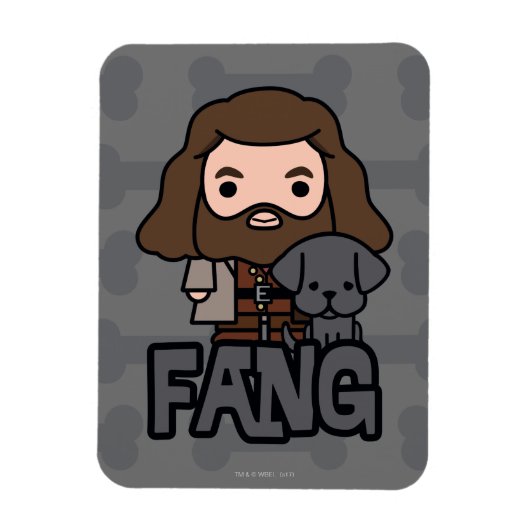 Cartoon Hagrid en Fang Character Art Magneet (Verticaal)