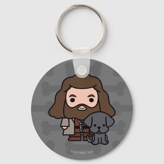Cartoon Hagrid en Fang Character Art Sleutelhanger (Voorkant)