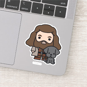 Cartoon Hagrid en Fang Character Art Sticker
