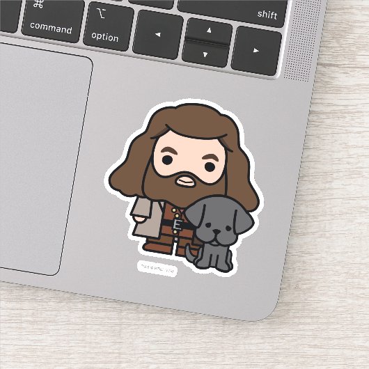 Cartoon Hagrid en Fang Character Art Sticker (Detail)