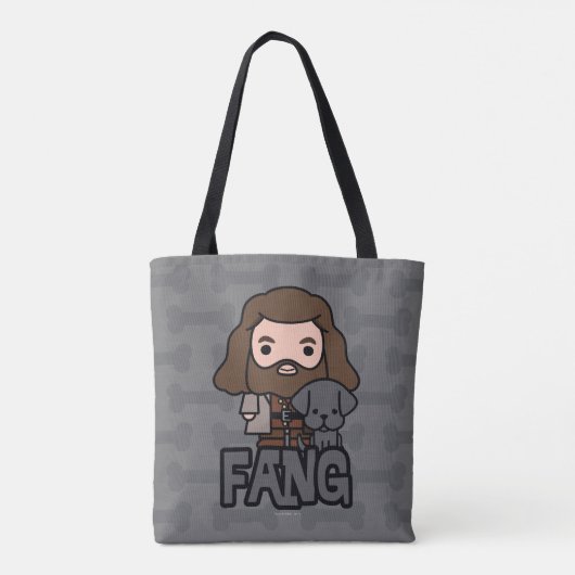 Cartoon Hagrid en Fang Character Art Tote Bag (Achterkant)