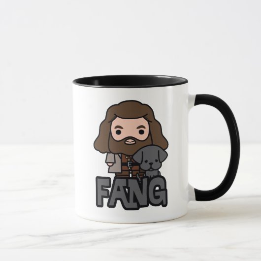 Cartoon Hagrid en Fang Karakter Kunst Mok (Rechts)