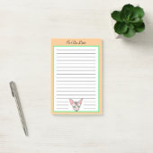 Cartoon Hairless Cat Face to Do Lijst Post-it® Notes (Kantoor)