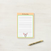 Cartoon Hairless Cat Face to Do Lijst Post-it® Notes (Op bureau)