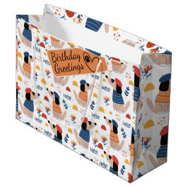 Cartoon Hallo hond naadloos grote cadeautas