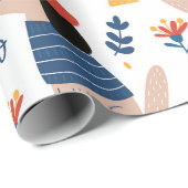 Cartoon Hallo hond naadloos verpakt papier (Rol Hoek)