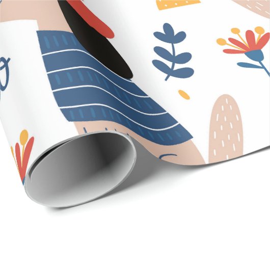 Cartoon Hallo hond naadloos verpakt papier (Rol Hoek)