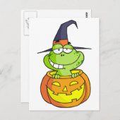 Cartoon Halloween Frog Briefkaart (Voorkant / Achterkant)