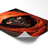 Cartoon Halloween Griezelig Rood Egyptisch Mummie Poster (Hoek)