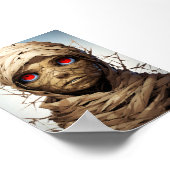 Cartoon Halloween Griezelige Egyptische mummie Poster (Hoek)