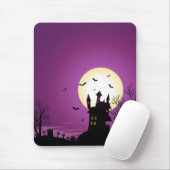 Cartoon Halloween Haunted Castle Muismat (Met muis)