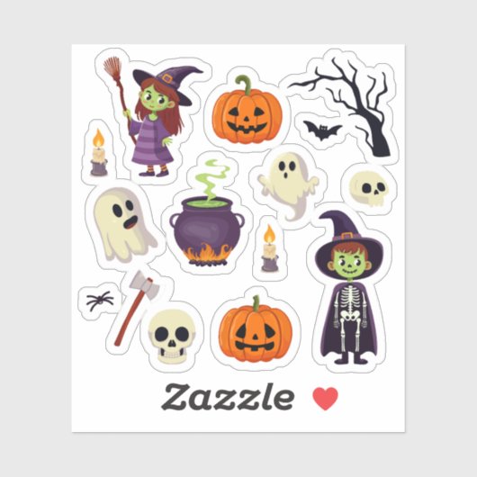 Cartoon Halloween Sticker Collectie (Vel)