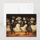 Cartoon Halloween Swing Dance Briefkaart (Voorkant / Achterkant)