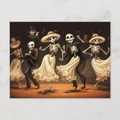 Cartoon Halloween Swing Dance Briefkaart (Voorkant)