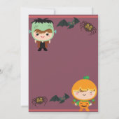 cartoon halloween trouwuitnodigingen kaart (Achterkant)