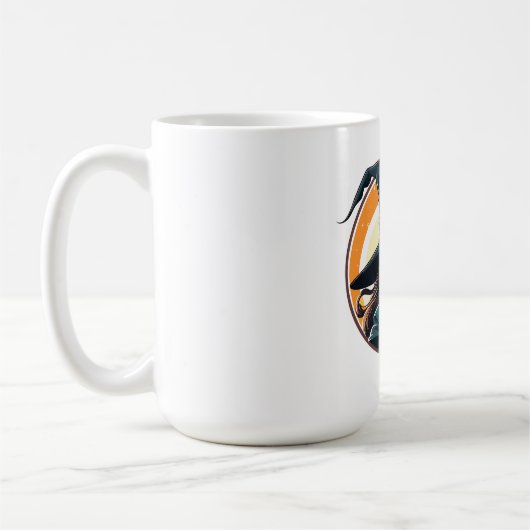 Cartoon halloween witch portrait koffiemok (Links)