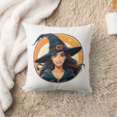Cartoon halloween witch portrait kussen (Deken)