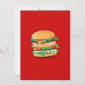 Cartoon Hamburger Invitation Kaart (Voorkant)