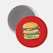 Cartoon Hamburger Magnet (Voorkant / Achterkant)
