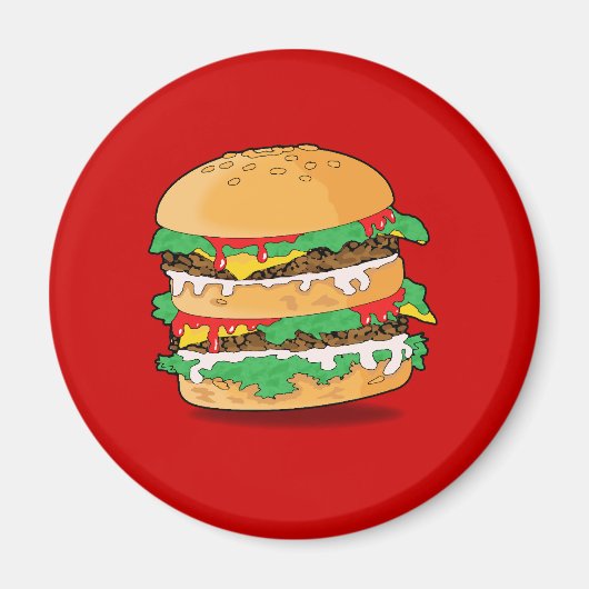 Cartoon Hamburger Magnet (Voorkant)