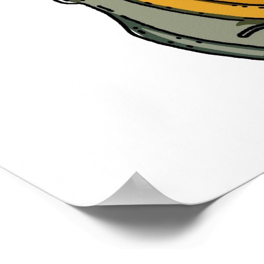  Cartoon, hamburgerMan Poster (Hoek)