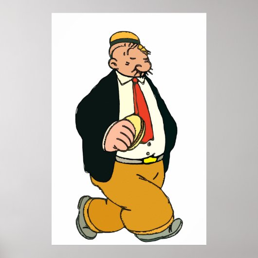  Cartoon, hamburgerMan Poster (Voorkant)
