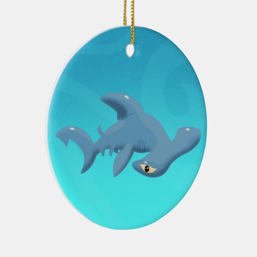 Cartoon Hammerhead Shark Ceramic Ornament (Rechts)