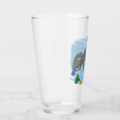 Cartoon Hammerhead Shark Glas (Rechts)
