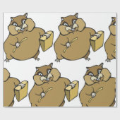 Cartoon Hamster Cadeaupapier (Vlak)