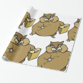 Cartoon Hamster Cadeaupapier (Uitgerold)