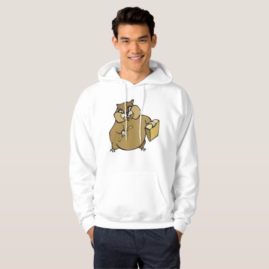 Cartoon Hamster Hoodie (Voorkant volledig)