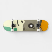 Cartoon Hamster met een veelkleurige sjaal Persoonlijk Skateboard (Horizontaal)