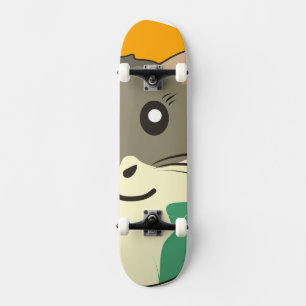 Cartoon Hamster met een veelkleurige sjaal Persoonlijk Skateboard