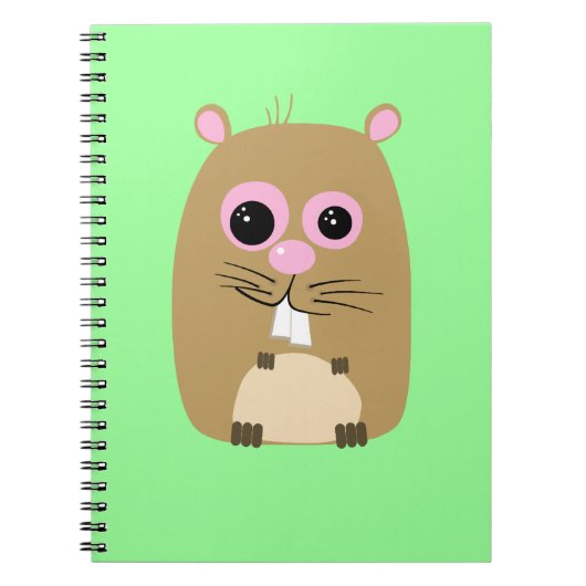 Cartoon Hamster Notitieboek (Voorkant)