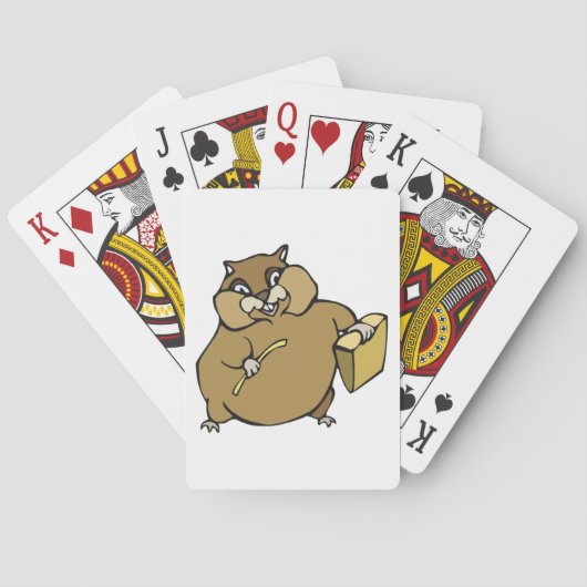 Cartoon Hamster Pokerkaarten (Achterkant)