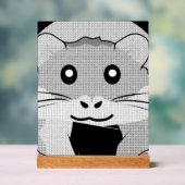 Cartoon Hamster Scarfed Joy Acryl Bord (Neutraal)