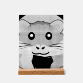 Cartoon Hamster Scarfed Joy Acryl Bord (Voorkant)