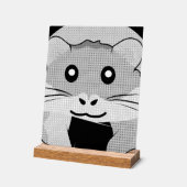 Cartoon Hamster Scarfed Joy Acryl Bord (Hoek)
