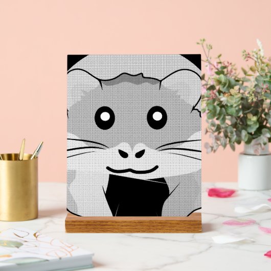 Cartoon Hamster Scarfed Joy Acryl Bord (Huwelijk)