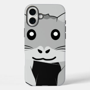 Cartoon Hamster Scarfed Joy iPhone 16 Plus Hoesje