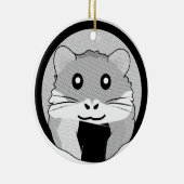 Cartoon Hamster Scarfed Joy Keramisch Ornament (Rechts)