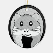 Cartoon Hamster Scarfed Joy Keramisch Ornament (Links)