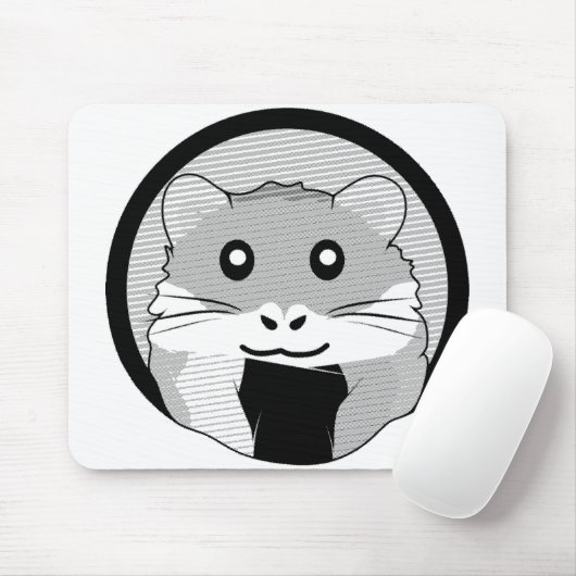 Cartoon Hamster Scarfed Joy Muismat (Met muis)